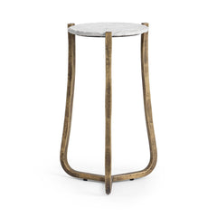 Emilia Snow Fall 11" Round End Table