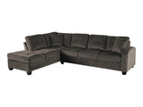 Emilio Chocolate 2-Piece Reversible Sectional Chaise - Ornate Home