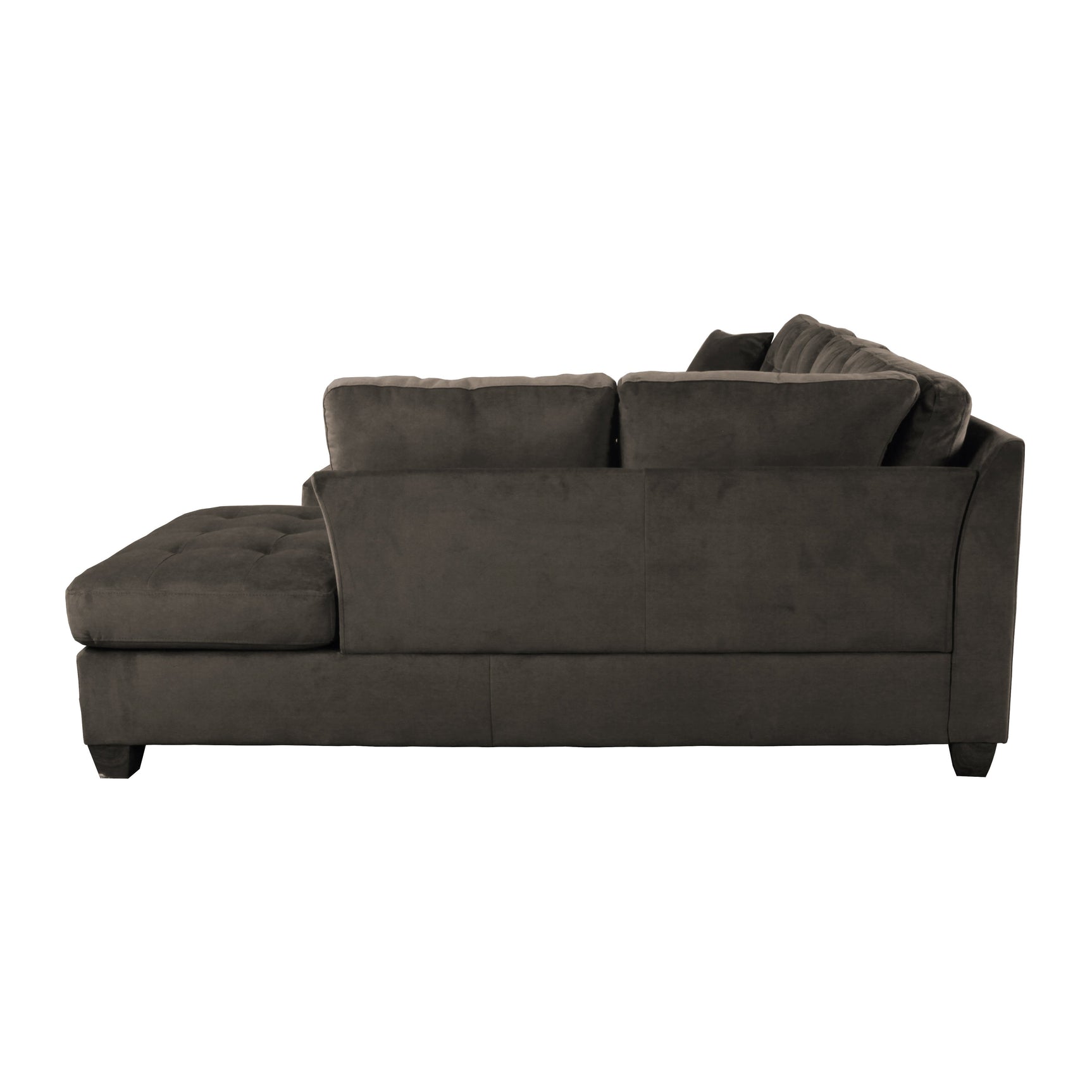 Emilio Chocolate 2-Piece Reversible Sectional Chaise - Ornate Home