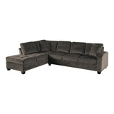Emilio Chocolate 2-Piece Reversible Sectional Chaise - Ornate Home