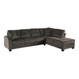 Emilio Chocolate 3-Piece Reversible Sectional Ottoman - Ornate Home
