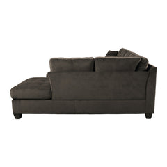 Emilio Chocolate 3-Piece Reversible Sectional Ottoman - Ornate Home