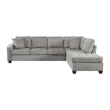 Emilio Taupe 2-Piece Reversible Sectional w/ Chaise - Ornate Home