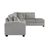 Emilio Taupe 2-Piece Reversible Sectional w/ Chaise - Ornate Home