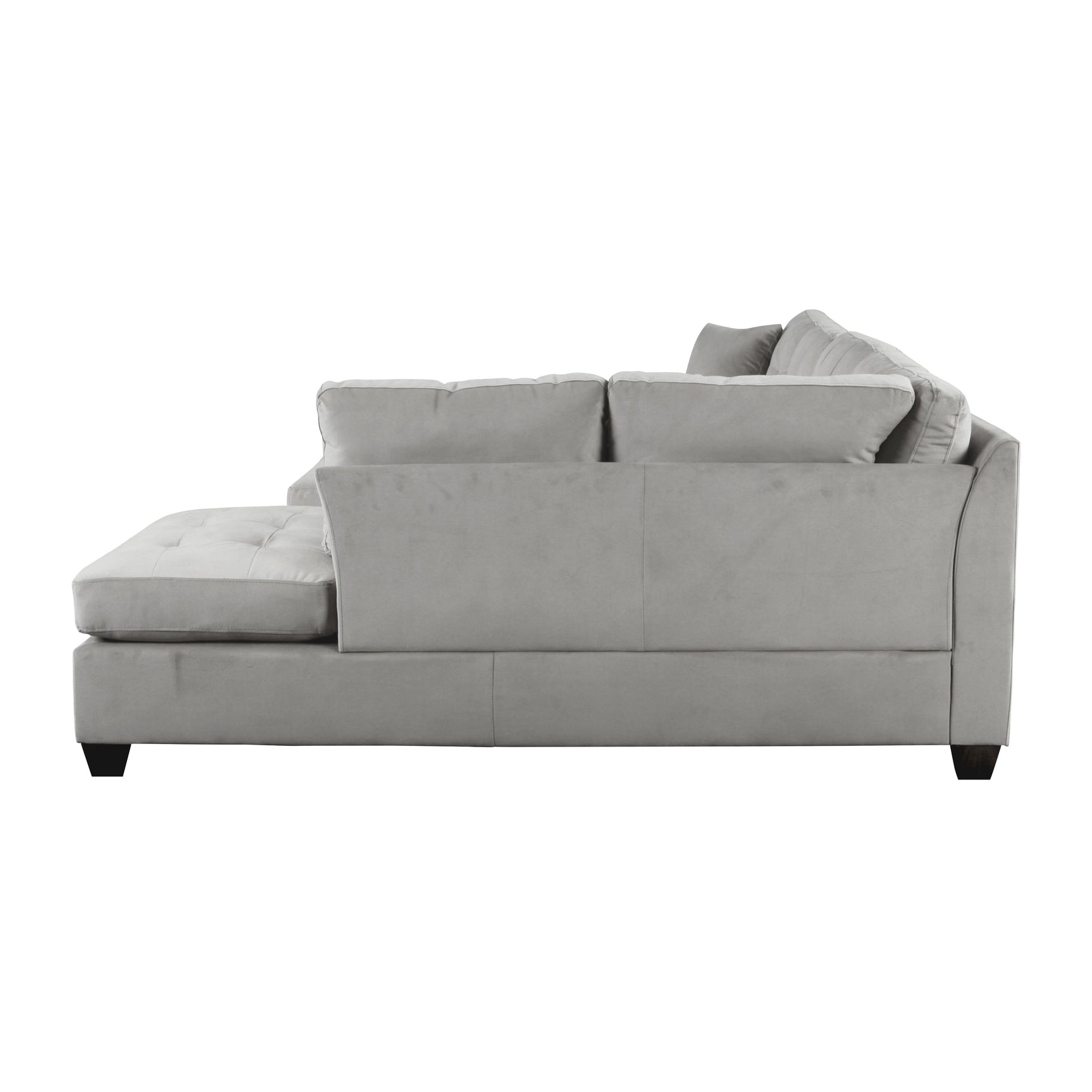 Emilio Taupe 2-Piece Reversible Sectional w/ Chaise - Ornate Home