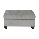 Emilio Taupe 3-Piece Reversible Sectional Ottoman - Ornate Home