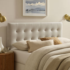 Emily Alabaster Stain-Resistant Performance Velvet Full Size Headboard - Ornate Home