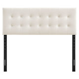 Emily Alabaster Stain-Resistant Performance Velvet Full Size Headboard - Ornate Home