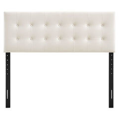 Emily Alabaster Stain-Resistant Performance Velvet Full Size Headboard - Ornate Home
