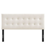 Emily Alabaster Stain-Resistant Performance Velvet Full Size Headboard - Ornate Home