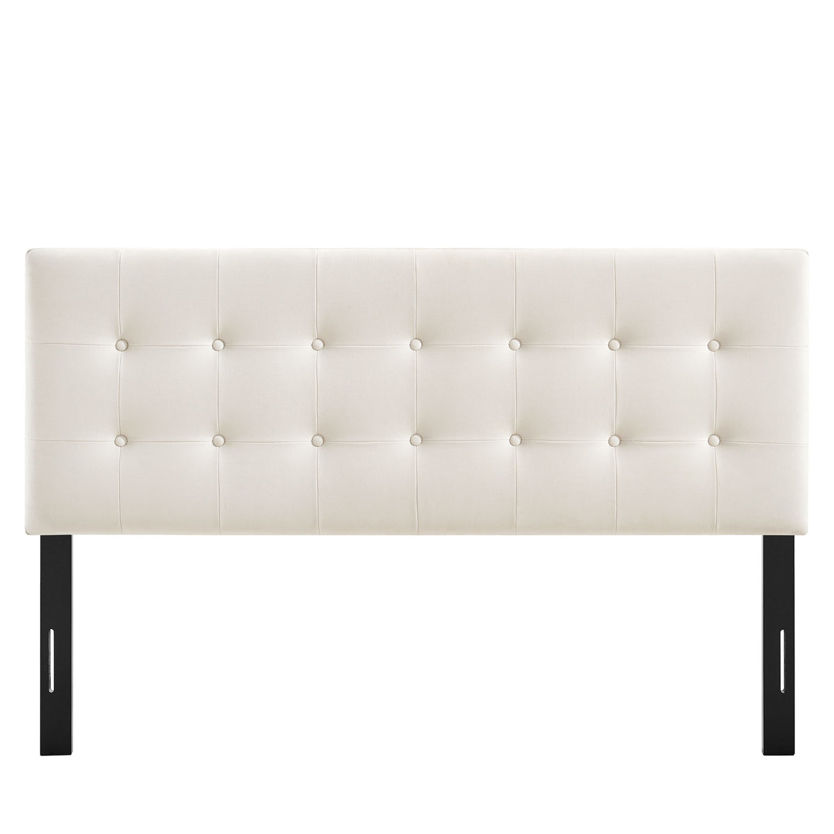 Emily Alabaster Stain-Resistant Performance Velvet Full Size Headboard - Ornate Home