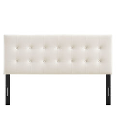 Emily Alabaster Stain-Resistant Performance Velvet Full Size Headboard - Ornate Home
