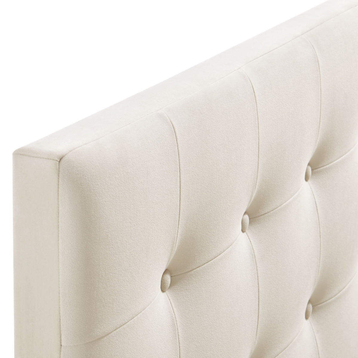 Emily Alabaster Stain-Resistant Performance Velvet Full Size Headboard - Ornate Home