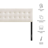 Emily Alabaster Stain-Resistant Performance Velvet Full Size Headboard - Ornate Home