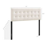 Emily Alabaster Stain-Resistant Performance Velvet Full Size Headboard - Ornate Home