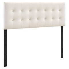 Emily Alabaster Stain-Resistant Performance Velvet Queen Size Headboard - Ornate Home