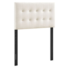 Emily Alabaster Stain-Resistant Performance Velvet Twin Size Headboard - Ornate Home