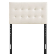Emily Alabaster Stain-Resistant Performance Velvet Twin Size Headboard - Ornate Home
