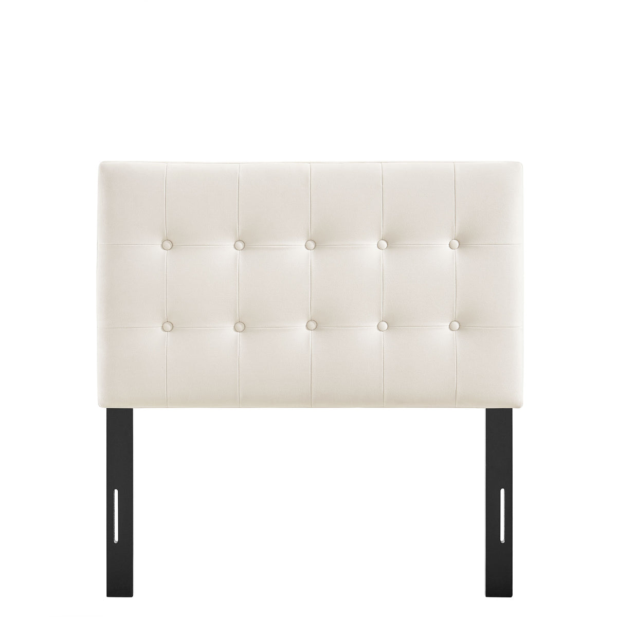 Emily Alabaster Stain-Resistant Performance Velvet Twin Size Headboard - Ornate Home