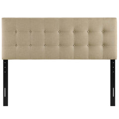 Emily Beige Upholstered Fabric King Headboard - Ornate Home