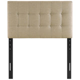 Emily Beige Upholstered Fabric Twin Headboard - Ornate Home