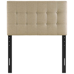 Emily Beige Upholstered Fabric Twin Headboard - Ornate Home