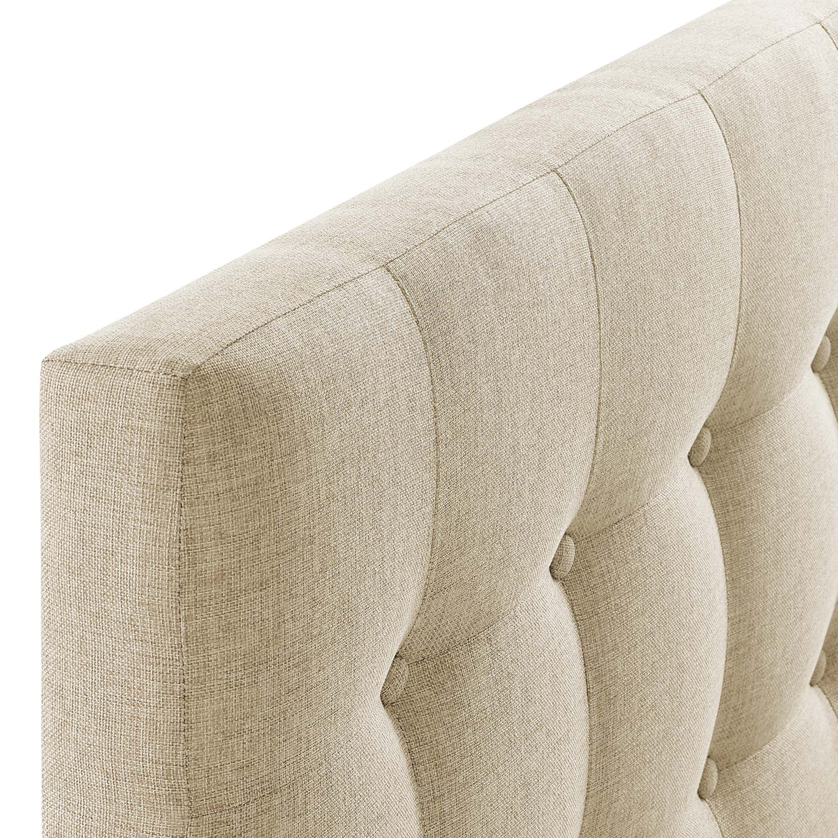 Emily Beige Upholstered Fabric Twin Headboard - Ornate Home