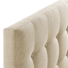 Emily Beige Upholstered Fabric Twin Headboard - Ornate Home
