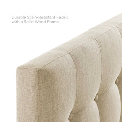 Emily Beige Upholstered Fabric Twin Headboard - Ornate Home
