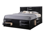 Emily Black Storage Platform Bedroom Set - Ornate Home