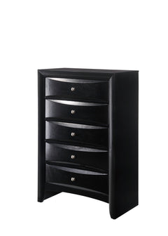 Emily Black Storage Platform Bedroom Set - Ornate Home