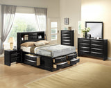 Emily Black Storage Platform Bedroom Set - Ornate Home