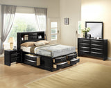 Emily Black Storage Platform Bedroom Set - Ornate Home