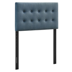 Emily Cadet Blue Stain-Resistant Performance Velvet Twin Size Headboard - Ornate Home