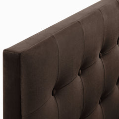 Emily Chocolate Brown Stain-Resistant Performance Velvet Full Size Headboard - Ornate Home
