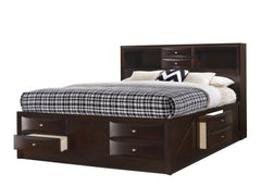 Emily Dark Cherry Storage Platform Bedroom Sets - Ornate Home