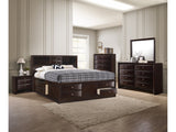 Emily Dark Cherry Storage Platform Bedroom Sets - Ornate Home