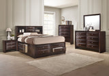 Emily Dark Cherry Storage Platform Bedroom Sets - Ornate Home