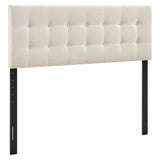 Emily Ecru Fabric Upholstered Full Size Headboard - Ornate Home