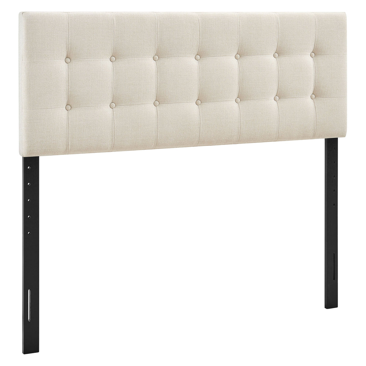 Emily Ecru Fabric Upholstered Full Size Headboard - Ornate Home