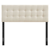 Emily Ecru Fabric Upholstered Full Size Headboard - Ornate Home