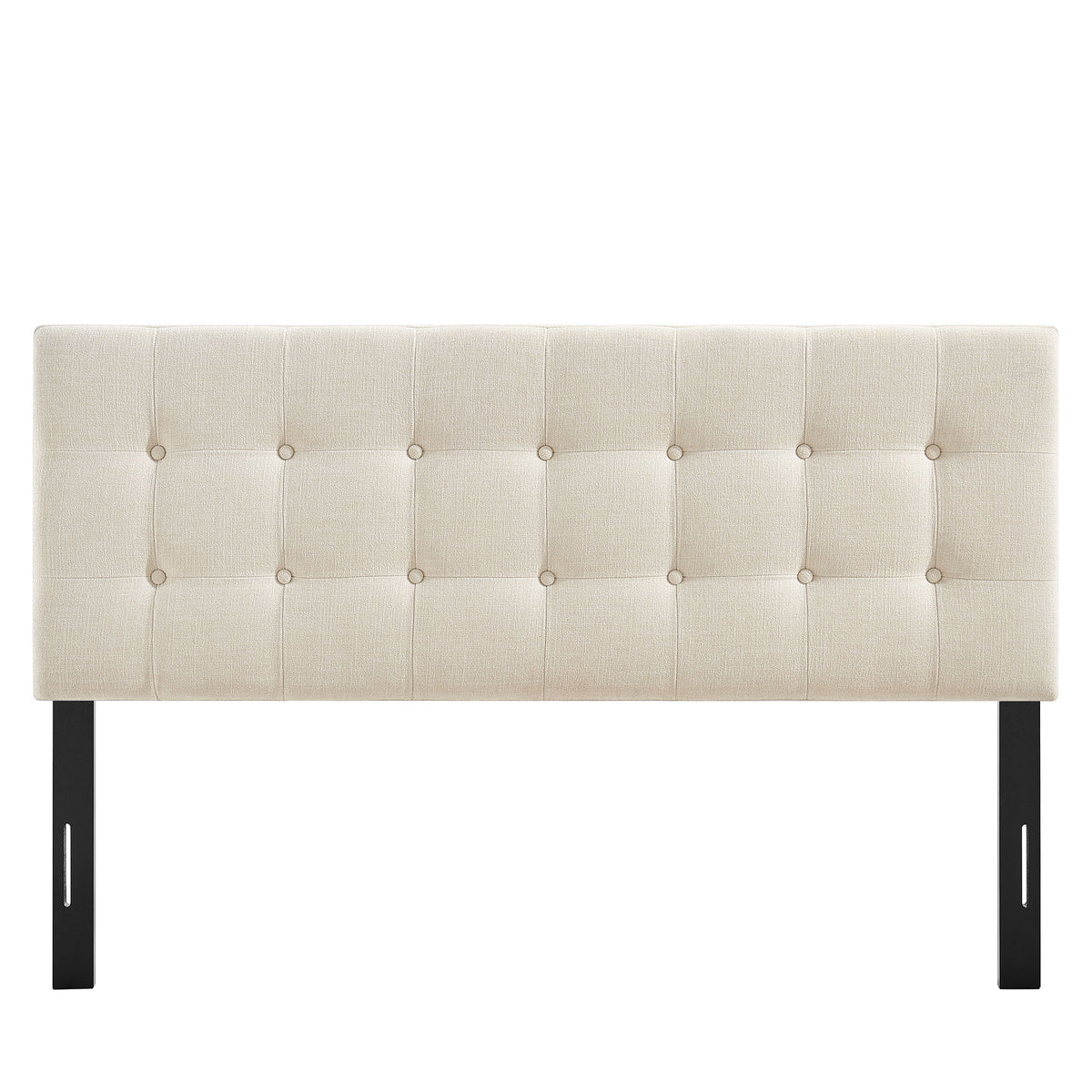 Emily Ecru Fabric Upholstered Full Size Headboard - Ornate Home