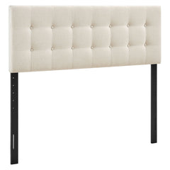 Emily Ecru Fabric Upholstered Queen Size Headboard - Ornate Home