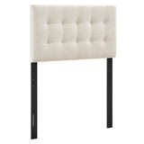 Emily Ecru Fabric Upholstered Twin Size Headboard - Ornate Home