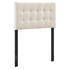 Emily Ecru Fabric Upholstered Twin Size Headboard - Ornate Home