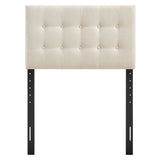 Emily Ecru Fabric Upholstered Twin Size Headboard - Ornate Home