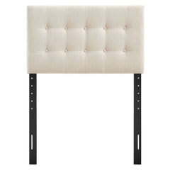 Emily Ecru Fabric Upholstered Twin Size Headboard - Ornate Home