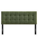 Emily Foliage Fabric Upholstered Full Size Headboard - Ornate Home