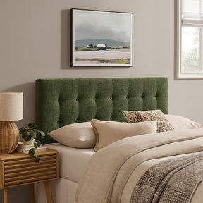 Emily Foliage Fabric Upholstered King Size Headboard - Ornate Home