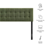 Emily Foliage Fabric Upholstered King Size Headboard - Ornate Home